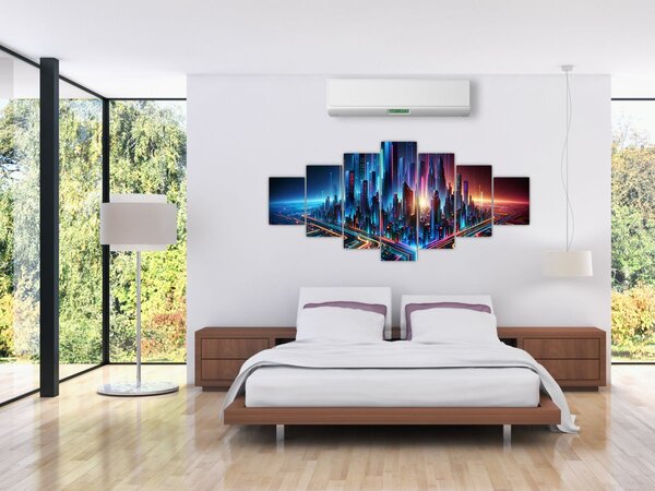 Obraz - Město budoucnosti (210x100 cm)