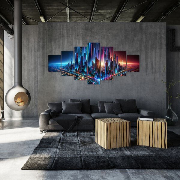 Obraz - Město budoucnosti (210x100 cm)