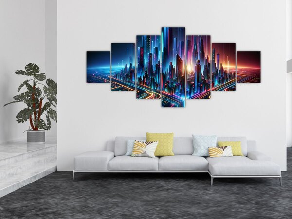 Obraz - Město budoucnosti (210x100 cm)