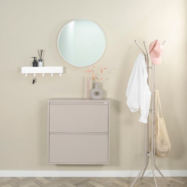 Taupe kovový výklopný botník 75x77,5x22,5 cm Billy – Spinder Design