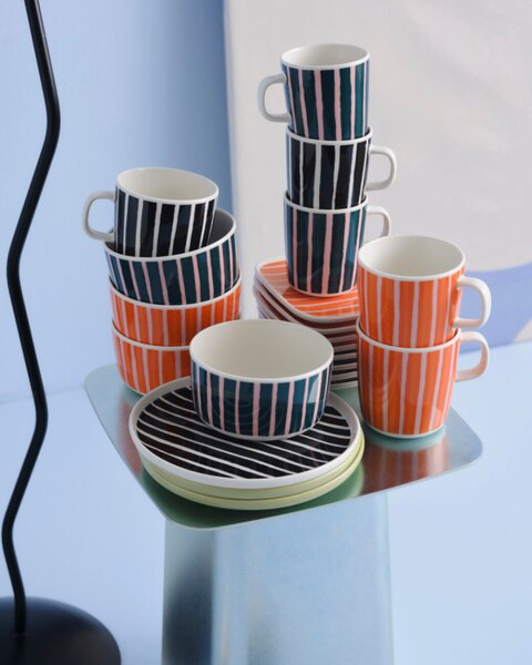 Marimekko Hrnek Oiva Piccolo 0,25l, zeleno-růžový