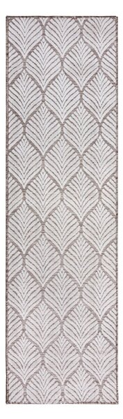 Vnitřní a venkovní koberec slonovinový 66x230 cm Elm Leaf – Flair Rugs