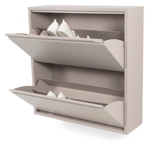 Taupe kovový výklopný botník 75x77,5x22,5 cm Billy – Spinder Design