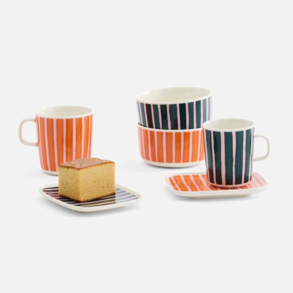 Marimekko Hrnek Oiva Piccolo 0,25l, zeleno-růžový