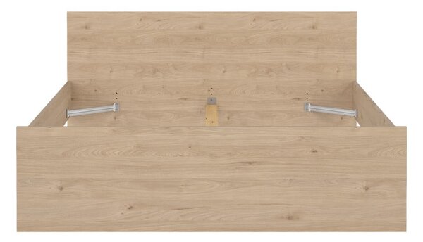 Dvoulůžková postel v dekoru dubu bez roštu 180x200 cm v přírodní barvě Naia – Tvilum