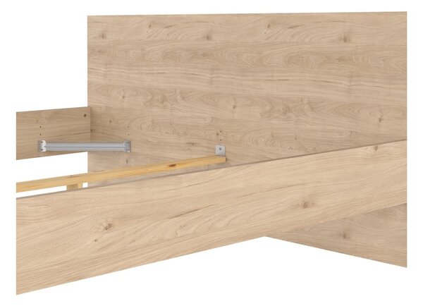 Dvoulůžková postel v dekoru dubu bez roštu 180x200 cm v přírodní barvě Naia – Tvilum