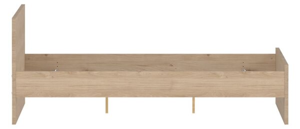 Dvoulůžková postel v dekoru dubu bez roštu 180x200 cm v přírodní barvě Naia – Tvilum