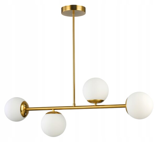 LED lustr Masterled zlatý 4xE27 moderní 75 cm