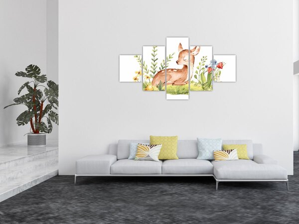Obraz - Malý srneček (125x70 cm)