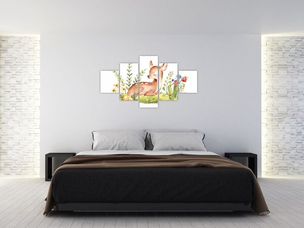 Obraz - Malý srneček (125x70 cm)