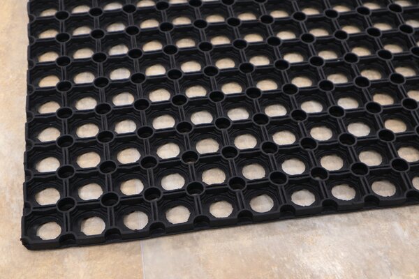 Hamat, Venkovní čistící rohož guma Domino 17mm - na ven i na doma, 40x60, černá, exteriér