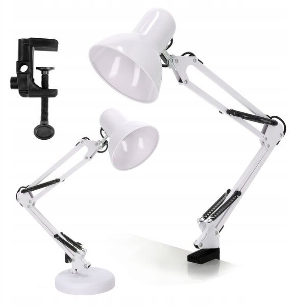 Stolní lampa Kobi bílá nastavitelná 60W E27