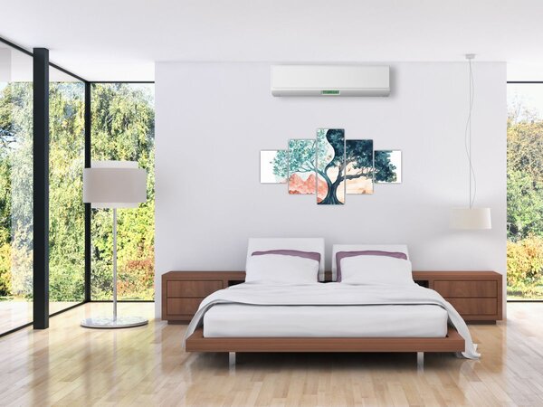 Obraz - Akvarelový strom plný života (125x70 cm)