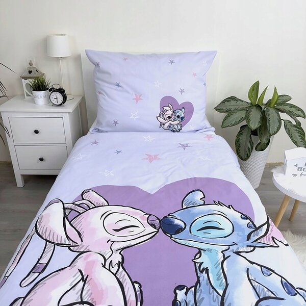 Dětské povlečení Lilo a Stitch růžové 0164 140x200 JERRY FABRICS