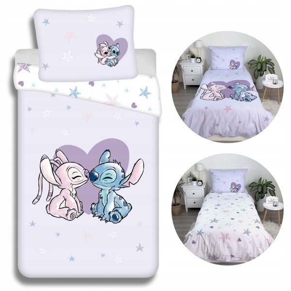 Dětské povlečení Lilo a Stitch růžové 0164 140x200 JERRY FABRICS