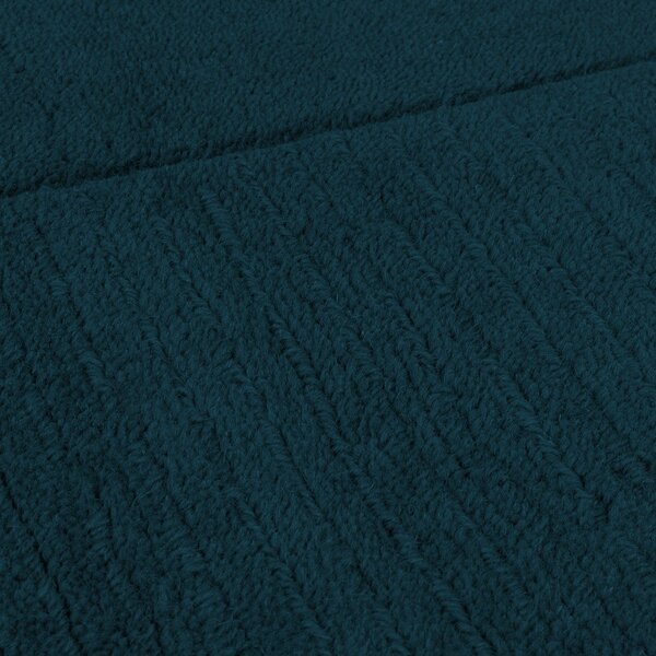 Tmavě modrý ručně tkaný vlněný koberec 160x230 cm Textured Wool Border – Flair Rugs