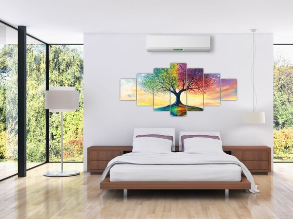 Obraz - Malovaný strom ročních období (210x100 cm)