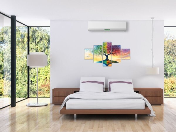 Obraz - Malovaný strom ročních období (125x70 cm)