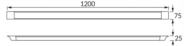 Stropní svítidlo přisazené Struhm 40 W 120 cm bílé LED 4000 K