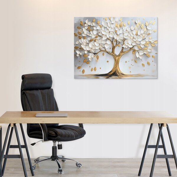 OBRAZ DO LOŽNICE OBÝVÁKU KUCHYNĚ KVĚTINY STROM 3D NA PLÁTNĚ NA ZEĎ 60x40
