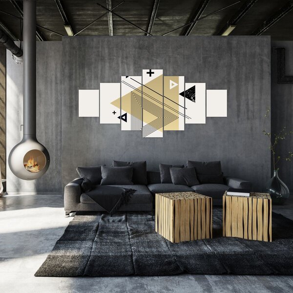 Obraz - Geometrické tvary N⁰4 (210x100 cm)
