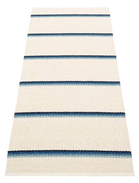 Modro-krémový vnitřní a venkovní běhoun 70x180 cm Olle Blue Vanilla – Pappelina