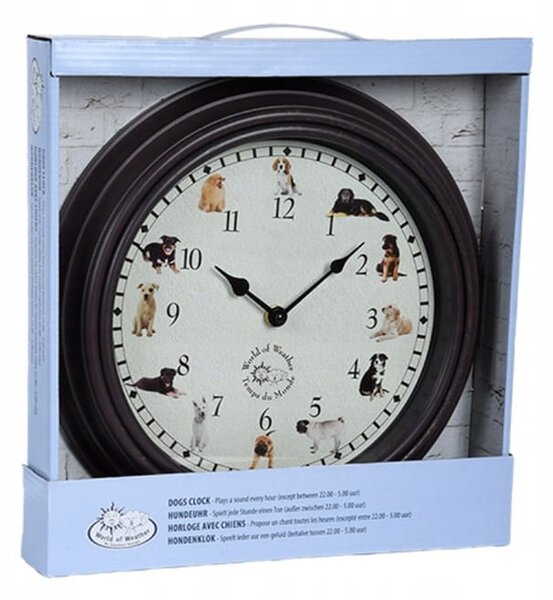 Nástěnné hodiny Esschert Design bílé 30 cm