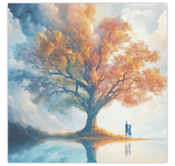 Obraz - Strom života a lásky (30x30 cm)