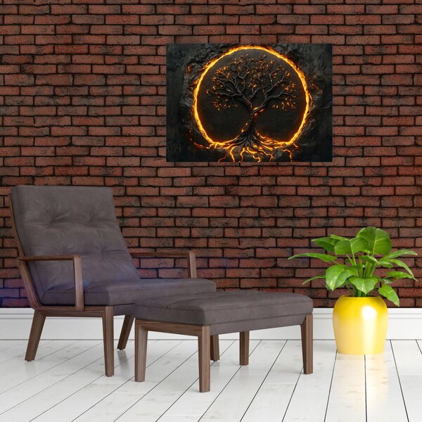 Obraz - Strom života v lávě II. (70x50 cm)