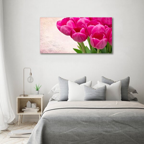 Foto-obraz fotografie na skle Růžové tulipány osh-90952565