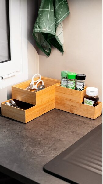 Bambusový box Compactor, 22,5 x 7,5 x 6,35 cm