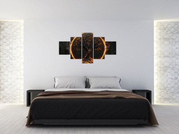 Obraz - Strom života v lávě II. (125x70 cm)