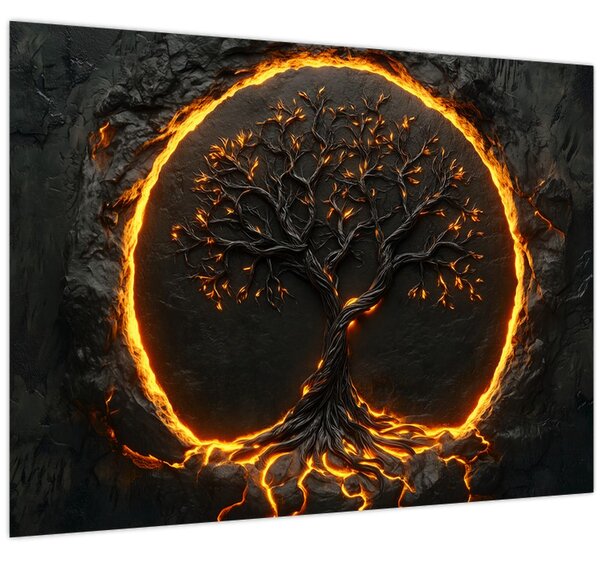 Obraz - Strom života v lávě II. (70x50 cm)