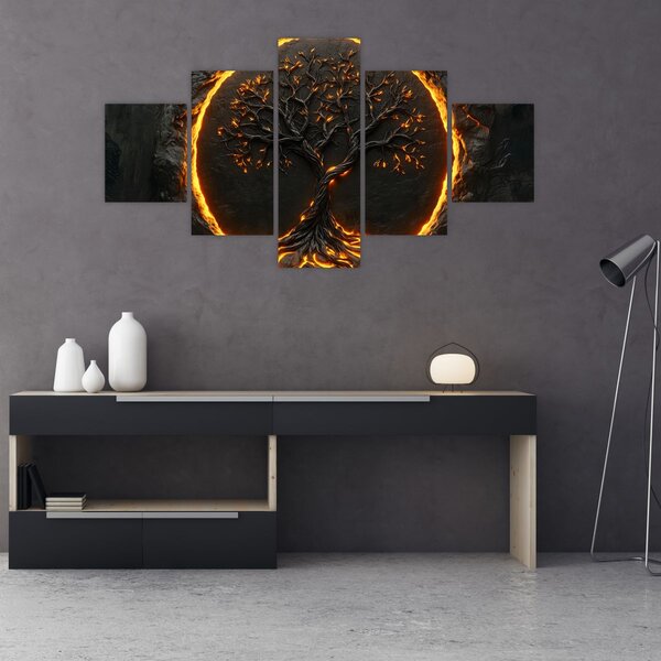 Obraz - Strom života v lávě II. (125x70 cm)