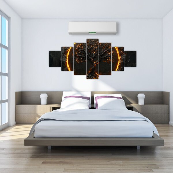 Obraz - Strom života v lávě II. (210x100 cm)