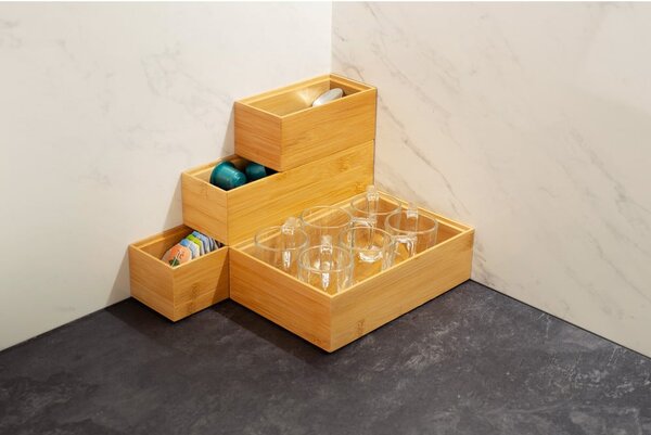 Bambusový box Compactor, 22,5 x 7,5 x 6,35 cm