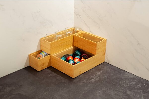 Bambusový box Compactor, 22,5 x 7,5 x 6,35 cm