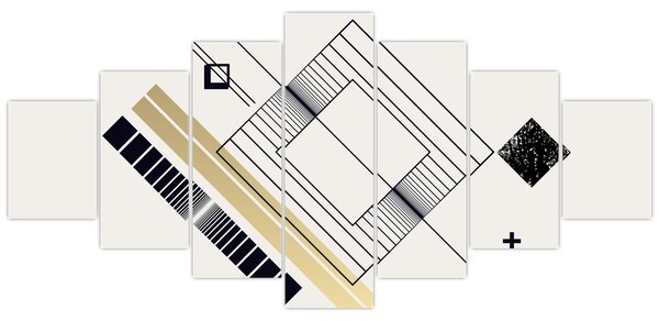 Obraz - Geometrické tvary N⁰6 (210x100 cm)
