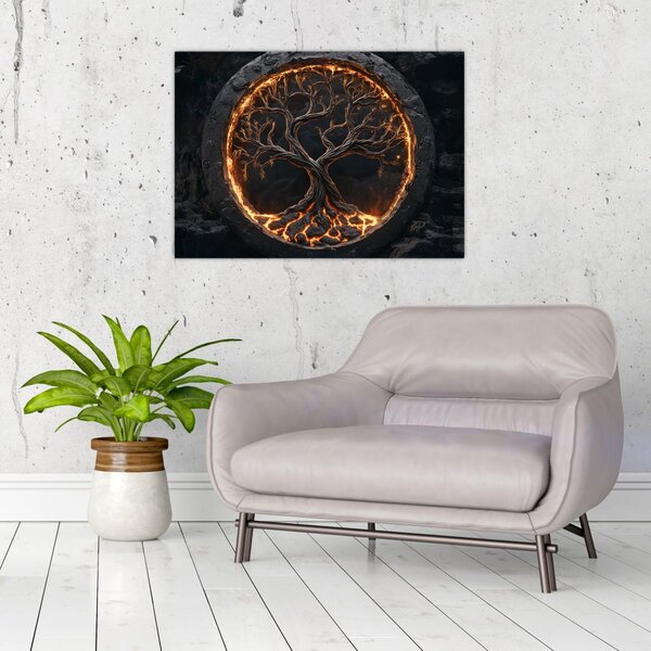 Obraz - Strom života v lávě I. (70x50 cm)
