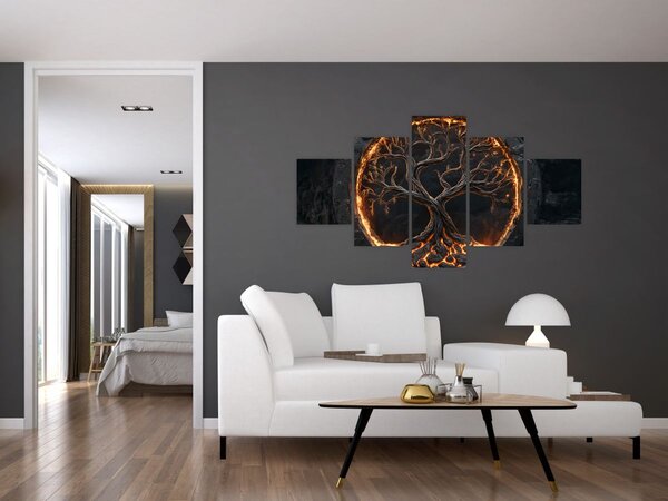 Obraz - Strom života v lávě I. (125x70 cm)