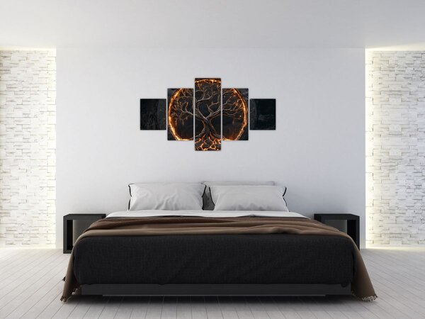 Obraz - Strom života v lávě I. (125x70 cm)