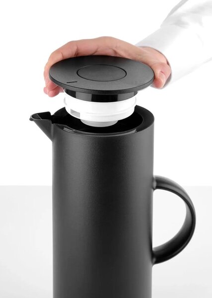 Černá termo konvice z nerezové oceli Hendi, 1 l