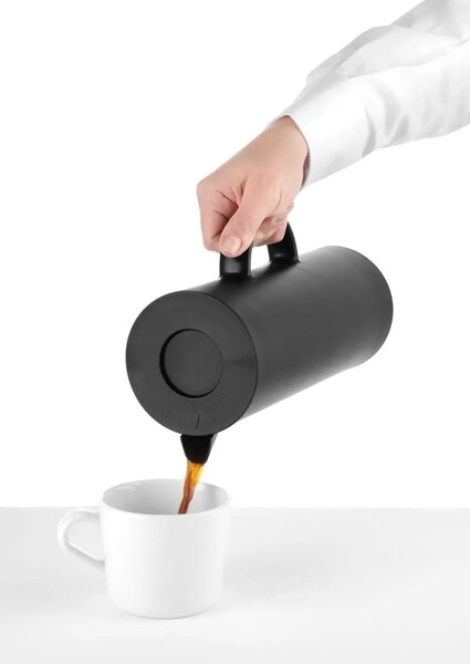 Černá termo konvice z nerezové oceli Hendi, 1 l