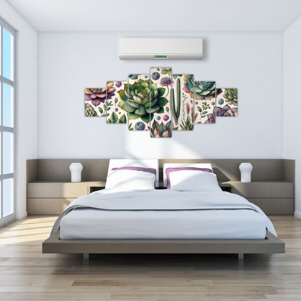 Obraz - Sukulenty (210x100 cm)