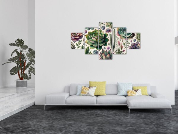Obraz - Sukulenty (125x70 cm)