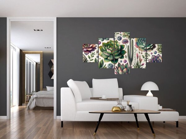 Obraz - Sukulenty (125x70 cm)