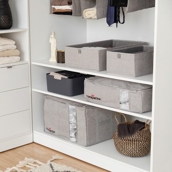 Šedý úložný box Compactor Oxford, 42 x 36 cm