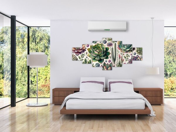 Obraz - Sukulenty (210x100 cm)