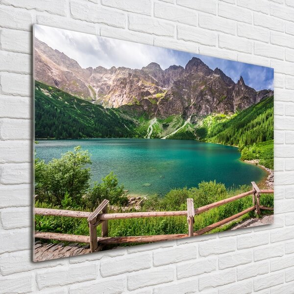 Moderní skleněný obraz z fotografie Mořské oko Tatry osh-91165160