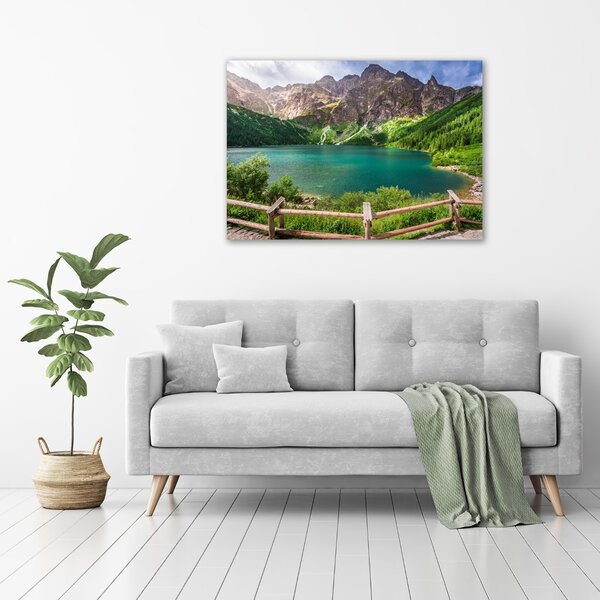 Moderní skleněný obraz z fotografie Mořské oko Tatry osh-91165160